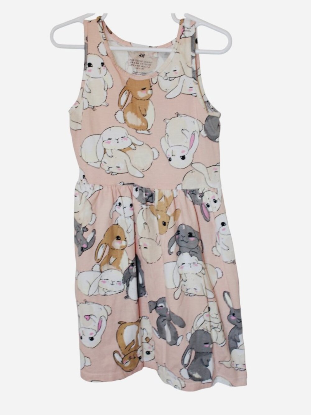 Girl's | H&M | Bunny Print | 100% Cotton Jersy | Tank Top Dress | Size 6x/7